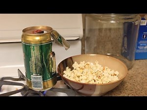 Camping Hack: Turn an Empty Beer Can into an Easy DIY Popcorn Popper
