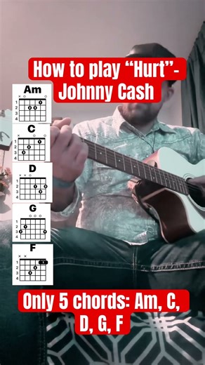 Easy guitar song “Hurt”-Johnny Cash #guitar #fypシ゚viral #musician #tutorial #hurt #fypシ゚ #fypシ #fyp