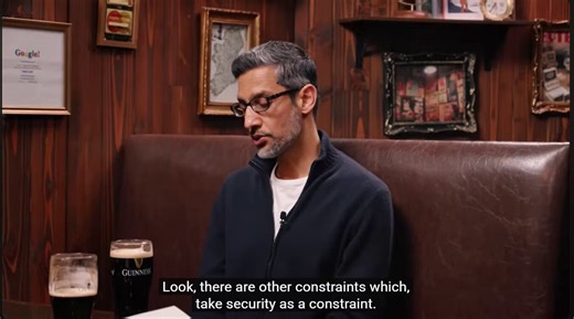 $GOOGL's Sundar: "These models are definitely really going to break pretty much all software out there".I think the new sets of AI models from these AI labs that are coming out will be a real challenge for existing cybersecurity companies. Either their software holds up, or all these AI labs are going to put their own versions of cybersecurity software out there alongside the AI models they release to protect the world.We are facing another big leap in model capabilities.
