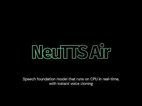 NeuTTS Air: On-Device Speech Foundation Model