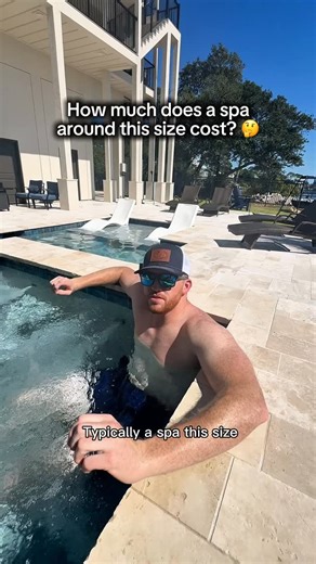 How much does adding a spa (hot tub) to your pool design cost? 🤔➡️ #hottub #spa #outdoorproject #hottubtime #hottubs #jacuzzi #backyardgoals #backyarddesign #backyard #pool #travertine #hardscapedesign #hardscape #pooldeck #pavers | Southern Poolscapes