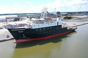 La. ship launch marks milestone in OSU-led construction of new US oceanographic research vessels