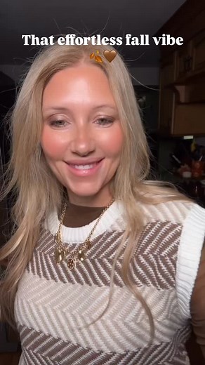 Neutral tones and layering perfection 🤎 This chevron knit vest from @triplerusticboutique is the perfect piece for fall layering — styled over a sheer brown mesh top for extra texture and paired with high-waisted cream wide-leg trousers that tie at the waist for a flattering fit. Finished with pointed-toe suede mules and gold jewelry for that elevated casual vibe. Sizing: Sweater (s)| Pants 10 Shop the look: wide-leg trousers, mesh layering tops, neutral mules, gold layering necklaces #ltkmidsi