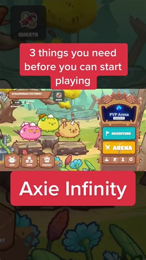 3 things you need to start Axie Infinity #axieinfinity #axie #howtostart #nft #nftgame