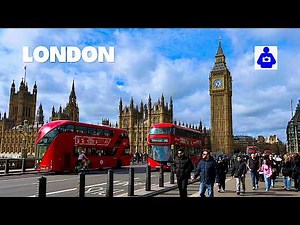 Big Ben & Parliament | London Spring Walking Tour Waterloo to Piccadilly [4K HDR]