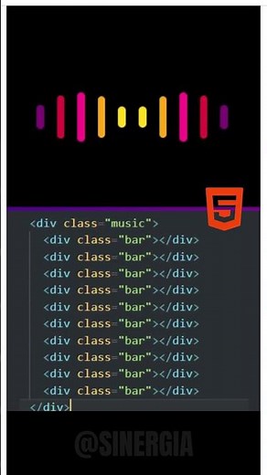 🎵 Animación de Ondas de Música Geniales con HTML & CSS 😎😎 #shorts