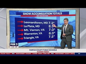 DC snow forecast: Snow expected to continue until Monday evening