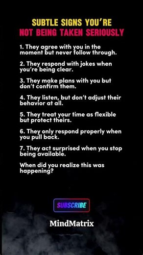Subtle Signs You’re Not Being Taken Seriously