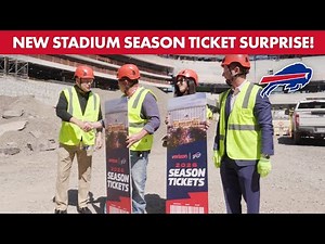 New Stadium Construction Worker Surprised With 2026 Season Tickets By Steve Tasker! | Buffalo Bills