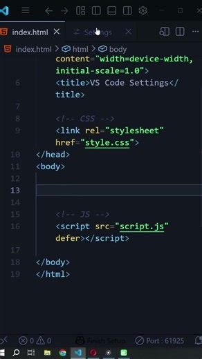 Настройка Cursor Blinking в VS Code | VS Code Settings