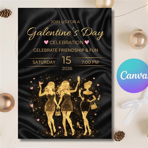 Girls Night Invitation, Ladies Night Invitation, Party Invitation Printable, Galentine’s Day 2026 - Etsy