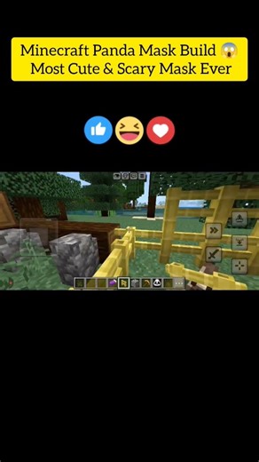 Minecraft Panda Mask Build 😱 Most Cute & Scary Mask Ever