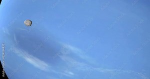 Proteus moon, inner satellite of Neptune planet, orbiting around Neptune planet