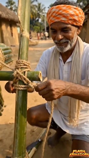 Old Man Builds Realistic Bamboo Helicopter 🚁😱 | Village Craft Genius #shorts #helicopter