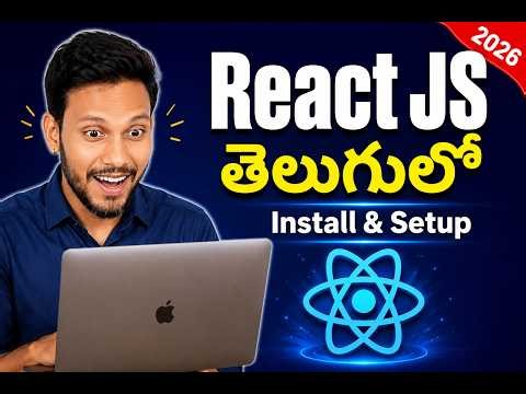 How to Install React JS in Telugu 2026 | Node.js + VS Code + React Setup Complete