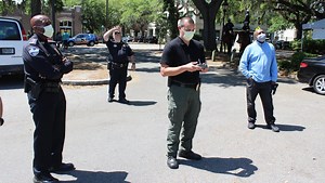 VIDEO: Savannah police fly talking drone over Forsyth Park to promote social distancing