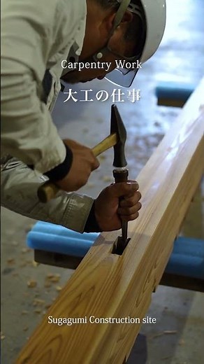 [Carpenter's Work] From Hand-Hewn Timber to Home: Hand-Cutting Edition #shorts04