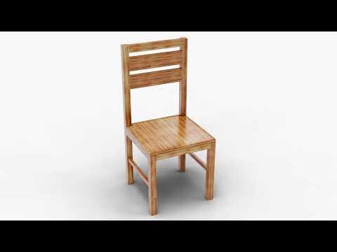 Minimalist Wooden Chair 3D Model with Furniture for Design Low-poly 3D model