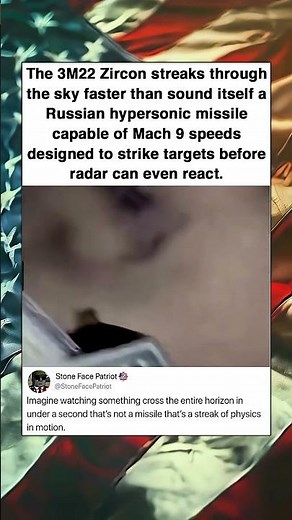 The 3M22 Zircon streaks through the sky faster than sound itself a Russian hypersonic missile