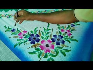 fabric painting || fabric painting on clothes easy || fabric paint easy