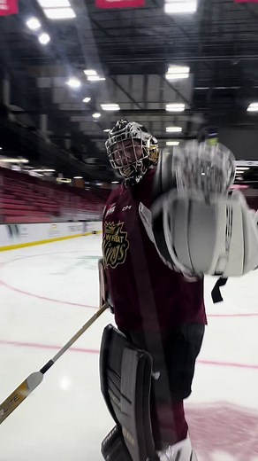 Barney out here, eating up pucks.