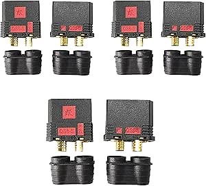 QS8-S Heavy Duty Battery Connector Anti-Spark Gold Connector Large Power Plug for RC Car Plant Protection Drone (3 Pairs QS8 Connector)