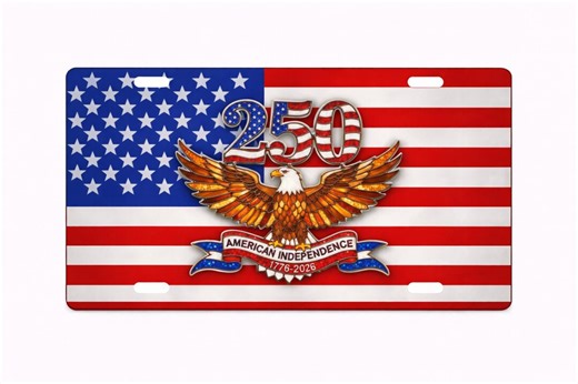 USA Eagle License Plate, American Independence 250 Years Flag Car Tag - Etsy