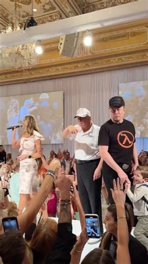 President Trump and Elon Musk surprise patriots at an event at Mar-a-Lago