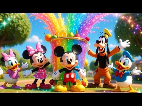 🍹GIANT JUICE CHALLENGE! Mickey & Friends Drink the World’s Biggest Magic Juice Fun Kids Adventure🧃✨