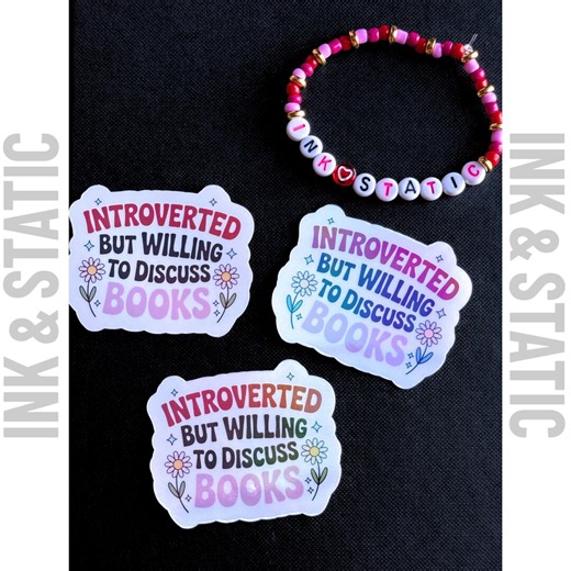 Introverted but Willing to Discuss Books Holographic 2 Inch Bookish Sticker for Readers, Booktok, Bookstagram, Kindle Sticker & Water Bottle - Etsy