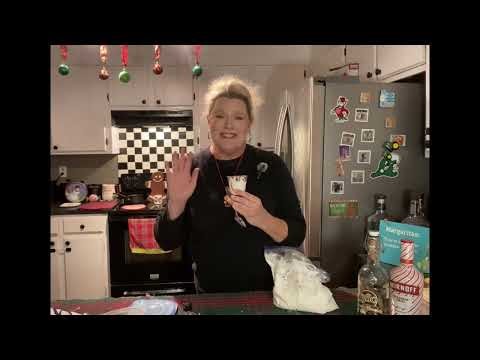 White Chocolate Peppermint Bark Pudding Shots!