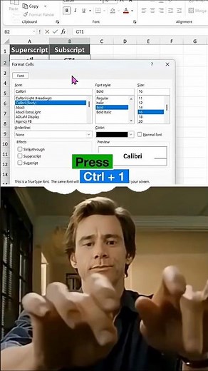 Superscript in Excel 🔥 | Easy Formatting Trick!