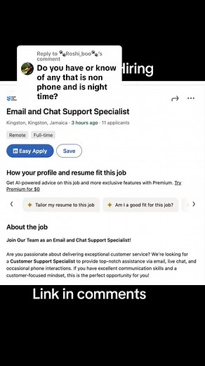 Replying to @🐾Roshi_boo🐾 #wfh #workfromhome #chatsupport #nonvoice #email #customersupport Chat support WFH job $3-$4 USD per hours