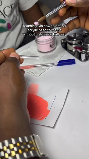 I'll be posting her progress tomorrow. #urevnails #urevnailsupply #nailchef👩‍🍳 #beginnernailtech #urevnailstudent #nailschool