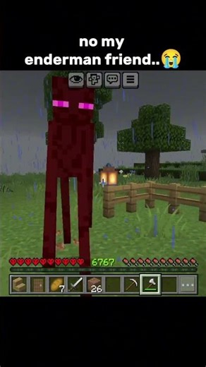No my enderman friend..😭 #shorts #minecraft