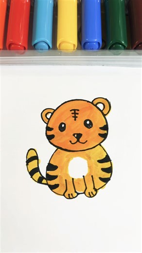 How to draw a Tiger 🐯 easy #drawings #art #trending