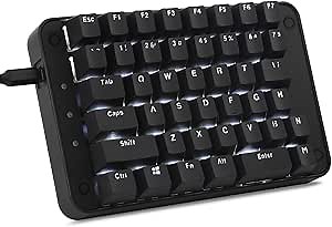 Koolertron Gateron Red Switches Programmable Gaming Keypad, Mechanical Gaming Keyboard with 43 Programmable Keys, Single-Handed Keypad Macro Setting (Gateron Red Switche)