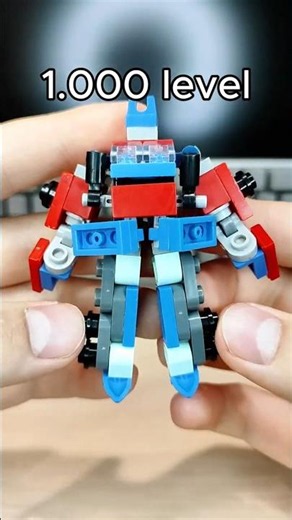 Optimus Prime 0 LEVEL vs 1000 LEVEL LEGO #transformers #lego
