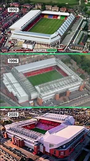 🏟️ Anfield Through Time 🔥 #football #liverpool #premierleague