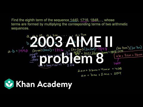 2003 AIME II problem 8 | AIME | Math for fun and glory | Khan Academy
