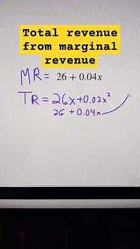 Total revenue from marginal revenue #antipartialderivative #marginalrevenue