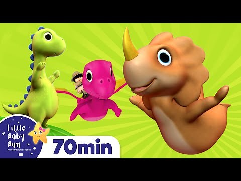 Ten Little Dinosaurs | 70 min of LittleBabyBum - Nursery Rhymes for Babies! ABCs and 123s