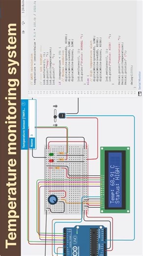 Temperature monitoring system#arduino #arduinoproject #automatic #robotics #engineering
