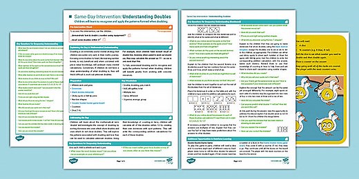 Year 1 Maths Same-Day Intervention Plan: Understanding Doubles