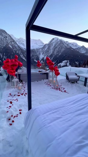 Romantic setup at the Italian Alps! #italy🇮🇹 #romance