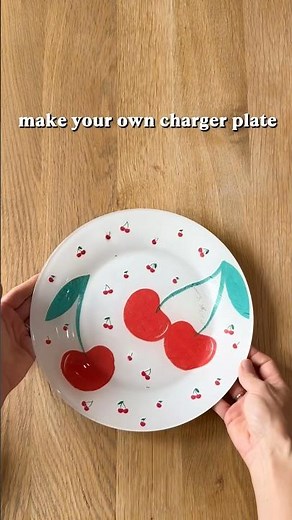 DIY Charger Plate 🍒 #diy #craftyhome #craftymom #adorablecrafts #crafts #diyprojects #crafting