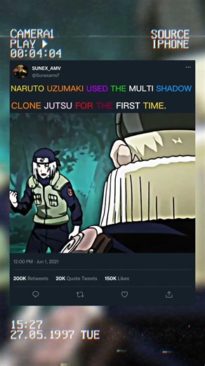 Naruto Uzumaki used the Multi Shadow Clone Jutsu for the first time.