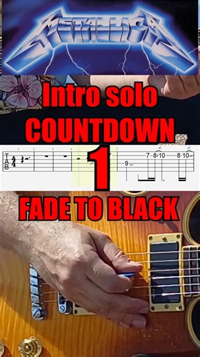 Fade to Black Intro Guitar (Slow + Metronome Countdown + Tabs) 🎸