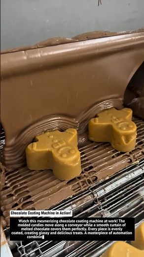 Chocolate Coating Machine in Action! | Satisfying Factory Process 2025 🍫🤖