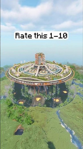 Minecraft: Futuristic Circle Base Timelapse Build #minecraft